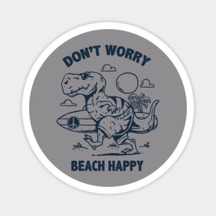 Beach Happy monochrome Magnet